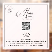 *~* QR Eenvoudig Zee Shell LOGO MENU Venster Cling Raamsticker (Vel 2)