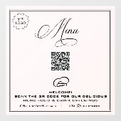*~* QR Eenvoudig Zee Shell LOGO MENU Venster Cling Raamsticker (Vel)