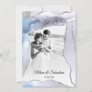 *~* QR FOTO RSVP AR13 AGATE Pearl Wedding in Kaart