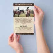 QR gecodeerde Kinderen Paardrijlessen Flyer (Hand)