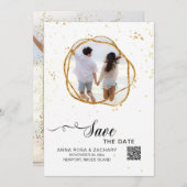 *~* QR Glitter - Weddenschap Website AR6 Opslaan D Save The Date (Voorkant / Achterkant)