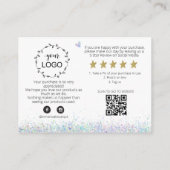 *~* QR Holo RAINBOW - DANK U LOGO AP8 Review Informatiekaartje (Achterkant)