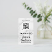 Qr | Icons voor sociale media | Marketing Visitekaartje (Staand voorkant)