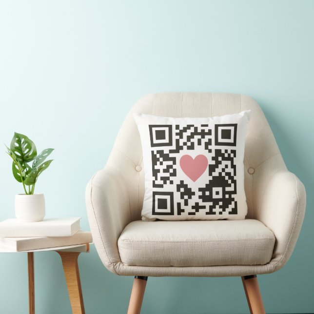 QR Liefdescode Kussen (Stoel)