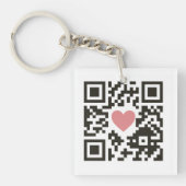 QR Liefdescode Sleutelhanger (voorkant)
