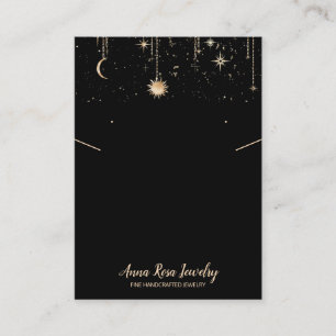 *~* QR Logo Cosmic Moon Jewelry Earring Ketting Visitekaartje