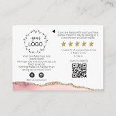 *~* QR Logo DANK U Review Aqate Branding AP8 Informatiekaartje (Achterkant)