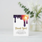 *~* QR. LOGO KOSMISCHE DRUPPEL DANK U Review AP8 Informatiekaartje (Staand voorkant)