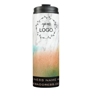 *~* QR LOGO regenboogkleurige onicorn Thermosbeker