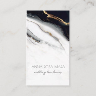 *~* QR Luxe Agaat Zwart Goud Wit Glam AP66 Visitekaartje