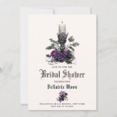 QR Macabre Deep Amethyst Paarse Kaars Kaart (Voorkant)