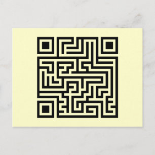 QR Maze Briefkaart