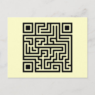 QR Maze Briefkaart