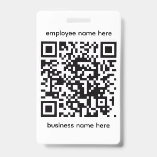 QR naam badge
