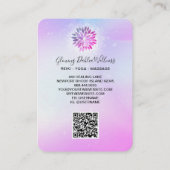 *~* QR Ombre AP2 Mandala Dahlia Pastel Blue Pink Visitekaartje (Achterkant)