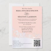 *~* QR Pastel RSVP AR2 Agaat bruiloft uitnodiging (Achterkant)