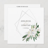 *~* QR PEONY Floral RSVP Lijst AR15 Wedding Kaart (Voorkant / Achterkant)