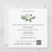 *~* QR PEONY Floral RSVP Lijst AR15 Wedding Kaart (Achterkant)