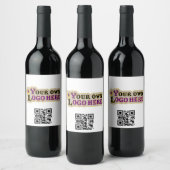 Qr personnalisé et logo Étiquette à vin (Bouteilles)
