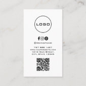 QR scan dank u | Korting Logo Visitekaartje (Achterkant)