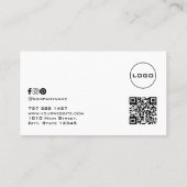 QR scan dank u | Korting Logo Visitekaartje (Achterkant)