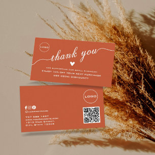 QR scan dank u Korting Logo Visitekaartje