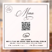 *~* QR Simple Sea Shell LOGO MENU Raamsticker (Vel 2)