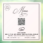 *~* QR Simple Sea Shell LOGO MENU Raamsticker (Vel 3)