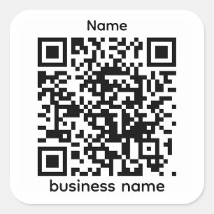 QR-sticker sjabloon Vierkante Sticker