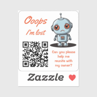 QR-sticker voor terugkeer van verloren voorwerp Sc Sticker