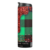 *~* QR SWAG Rustige Kerstmis Glitter GREEN Pset Thermosbeker (Geroteerd rechts)