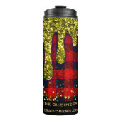 *~* QR SWAG Rustige Kerstmis Glitter Red Pset  Thermosbeker (Voorkant)