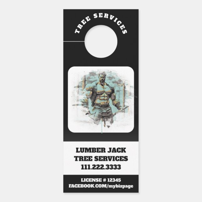 *~* QR Tree Services gespierd Mannen deur (Voorkant)