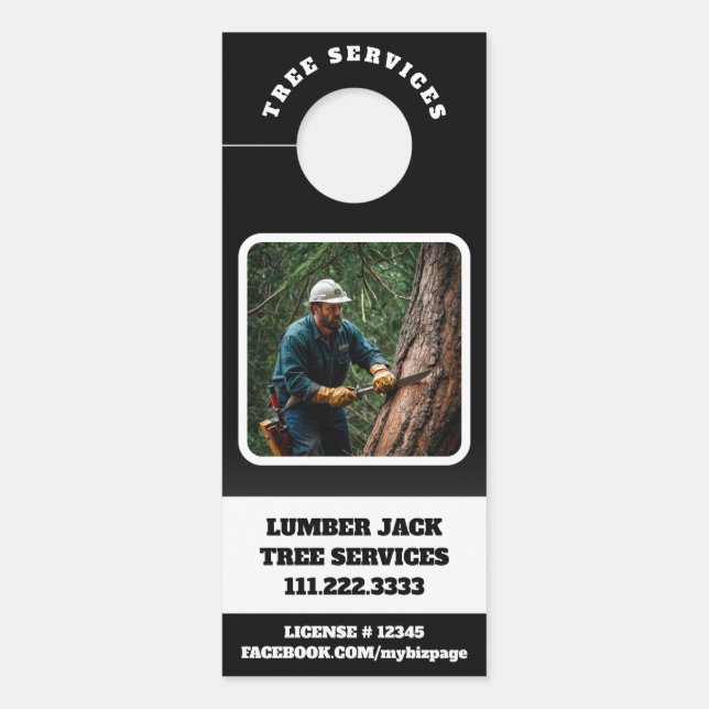 *~* QR Tree Services Lumber Jack Door (Voorkant)