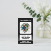 *~* QR Tree Services Lumber Jack Man Artistic Visitekaartje (Staand voorkant)