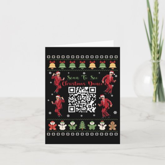 QR Trump Dance Code President Dance Code Kerst Kaart (Voorkant)