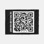 QR Trump Dancing Code Merch Uni-adult, zwart, Fleece Deken (Voorkant (Horizontaal))