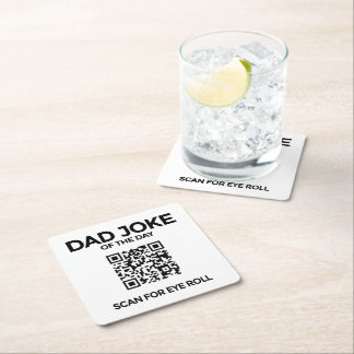 QR Vadergrap Koeler Vierkante Kartonnen Onderzetter