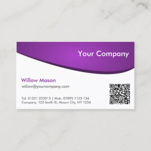 QR violet et blanc, Carte de visite professionnel