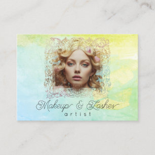 *~* QR Vrouwen Girly Mint Gele Pastel Visitekaartje