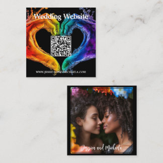 🌈❤️QR + Wedding DETAILS Heart of Pride wedding Informatiekaartje
