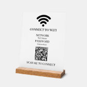 QR WiFi personnalisé | Affichage d'accès réseau pa (Angle)
