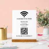 QR WiFi personnalisé | Affichage d'accès réseau pa (Mariage)
