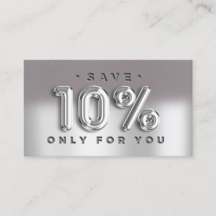 QRCODE 10% KORTING Korting Online Winkel Zilver Gr Visitekaartje
