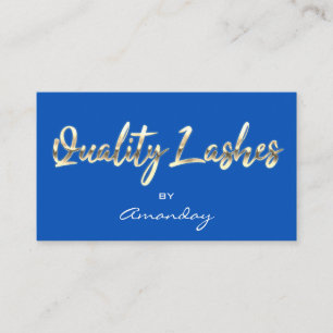 QRCode Blue Gold Quality Lashes Extension QRCode Visitekaartje