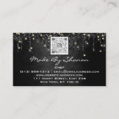 QRCode Chef Kitchen Drivers Logo Knife Black Gold Visitekaartje (Achterkant)