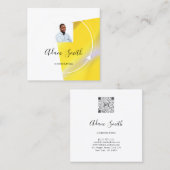 QRCode Logo Custom Photo Consulting Studio Vierkante Visitekaartje (Voorkant / Achterkant)