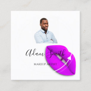 QRCode Logo Custom Photo Makeup Artist Vierkante Visitekaartje