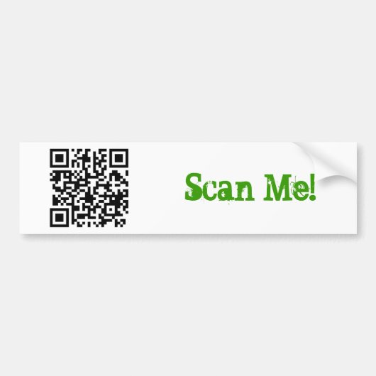 qrcode - mananddog, scan me! bumpersticker (Voorkant)