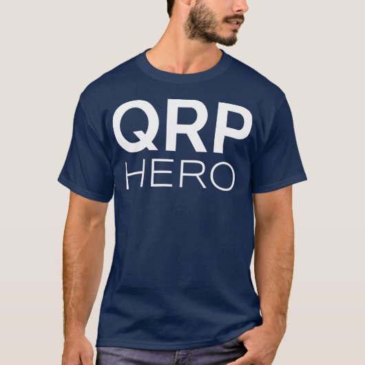 QRP Hero HAM Radio Low Power Q-code Mobile Base T-shirt (Voorkant)